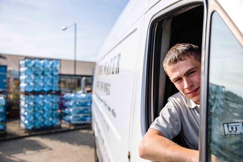 Water Delivery Driver Van